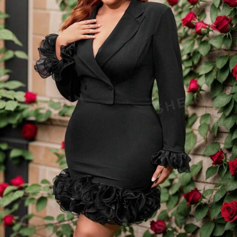 Shein 2 piece ruffle set
